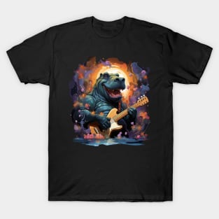 Hippo Playing Guitar T-Shirt